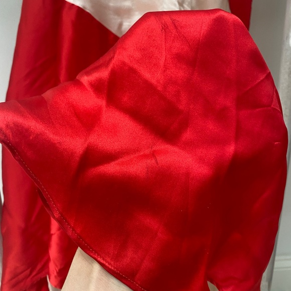 Each X Other Paris Silk Asymmetrical Ruffle Red Nude Straps Dress Sz S RRP $960 - Picture 11 of 13